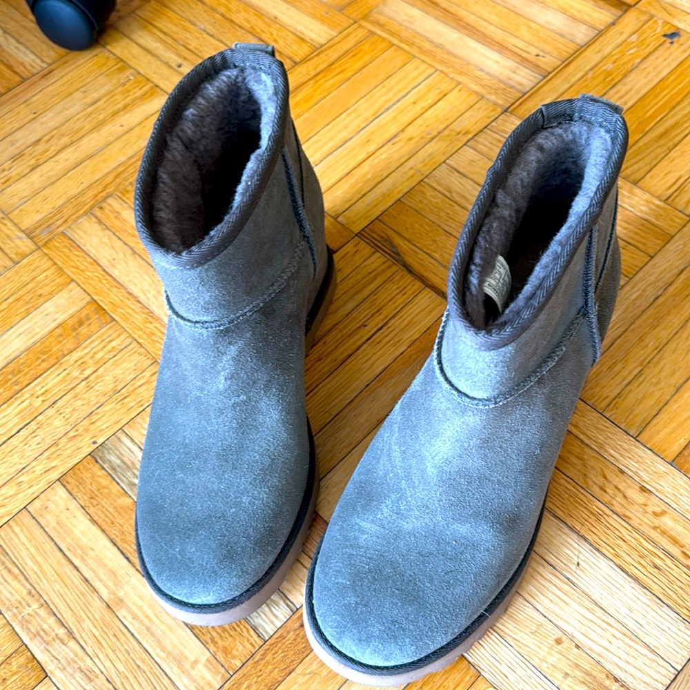 Light green grayish Wedge Ugg’s boots wore once
